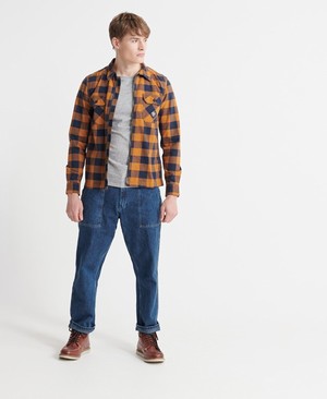 Superdry Lionel Easy Fatigue Jeans Férfi Nadrág Kék | ZBXQI7659